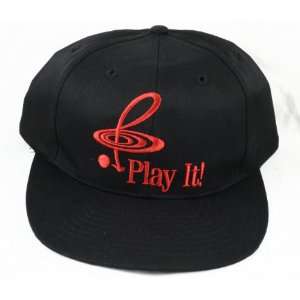  CMC Baseball Cap Play It   Black and Red Musical Instruments