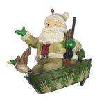 Duck Hunter Gun Boat Santa Clause Christmas Ornament  