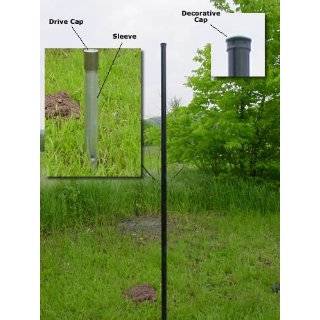 Deer Fence Heavy Duty Deluxe Posts,Sleeves and Decorative Caps for 
