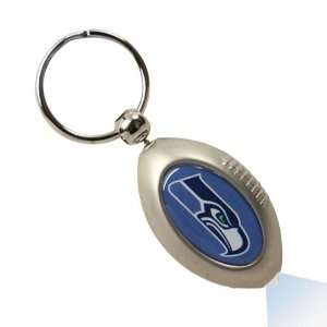  Seattle Seahawks Silver Football Flashlight Keychain 