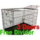 24 3 Door Black Folding Dog Crate Cage Kennel Three 2
