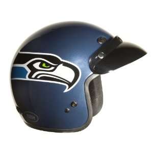 Brogies Bikewear NFL Seattle Seahawks Motorcycle Three Quarter Helmet 