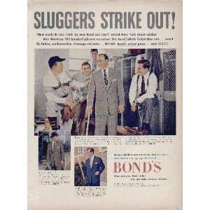   do you think my new Bond Suit cost?  1952 Bonds Clothes Ad