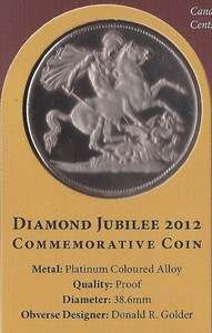 ELIZABETH II DIAMOND JUBILEE COMMEMORATIVE COIN 1952 2012 SILVER ST 