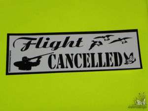Field Blind Bumper Decal Flight Cancelled Duck Goose  