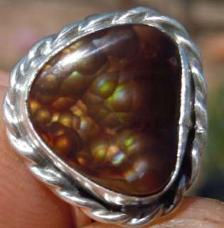 New Jewelry Silver & Fire Agate Gemstone Ring size 9  