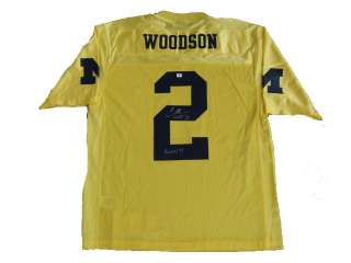 Charles Woodson Signed Michigan Auth YELLOW Jersey GAI  