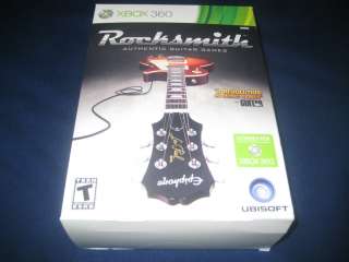 XBOX 360 Rocksmith Guitar Game w/ Cable Authentic U.S. Version NEW 