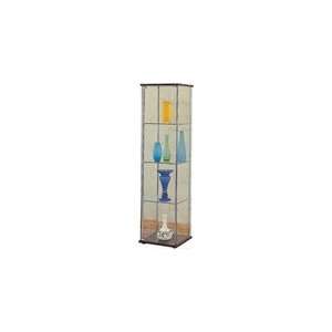  Coaster Glass Curio Cabinet in Cappuccino   950172