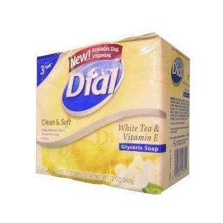 Dial Bar Soap, White Tea & Vitamin E, 8 Count, 4 Ounce Bars (Pack of 4 