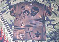 736 Garage Grunge DIY Sublimation Cross Peace T Shirt X  