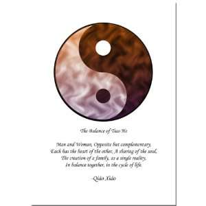  5x7 Yin Yang Print (Brown/Brown)