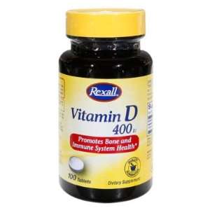  Rexall Vitamin D 400 iu   Tablets, 100 ct Health 