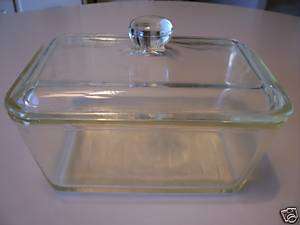 Glasbake Clear Glass Baking Loaf Pan w/Lid 1 1/2 qt  