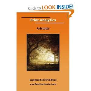  Prior Analytics (9781425006082) Arrian Arrian Books