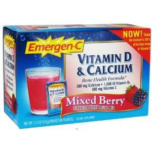  Alacer Emergen C Vitamin D and Calcium Mixed Berry   30 Ea 