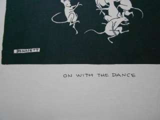   1973 Elton Bennet Screen Print   On with the Dance   NW Artist  