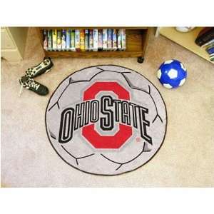   State Buckeyes NCAA Soccer Ball Round Floor Mat (29) Sports