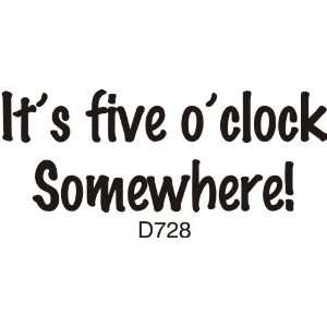  Five Oclock Somewhere Greeting Rubber Stamp Arts, Crafts 