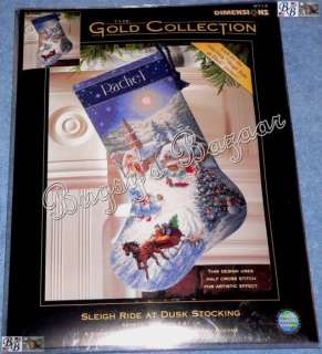 Dimensions Gold SLEIGH RIDE AT DUSK Counted Cross Stitch Christmas 