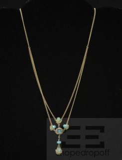 Anthony Nak 18K Gold & Chrysoprase Green Stone Necklace  