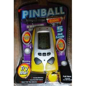  Yellow & Silver Handheld Pinball Game, Pocket Aracade 