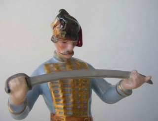 HEREND HAIDIK HUSSAR K STROBL SWORDSMAN FIGURINE 5536  