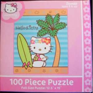  Hello Kitty With Surfboard 100 Piece Puzzle Toys & Games