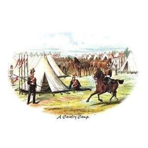    Paper poster printed on 20 x 30 stock. Cavalry Camp