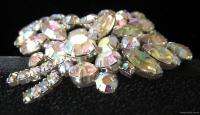 Vintage Signed WEISS Aurora Borealis Pin or Brooch 2 5/8h x 2.75w 