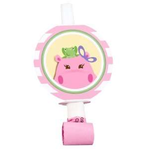Hippo Pink Blowouts (8) Party Supplies