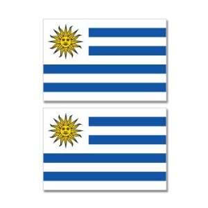Uruguay Country Flag   Sheet of 2   Window Bumper Stickers
