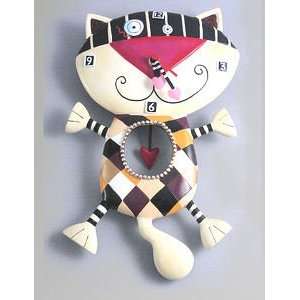  designs clock heart of checkers hand painted resin art wall clock 
