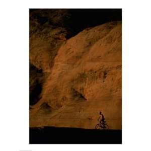   man mountain biking, Utah, USA  18 x 24  Poster Print Toys & Games