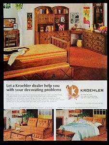 Vintage 1967 Kroehler Furniture Magazine Ad  