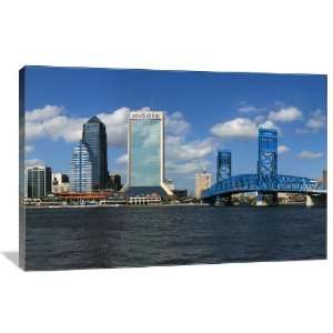  Panoramic View of Jacksonville, FL   Gallery Wrapped 