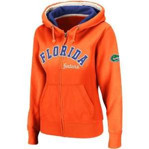 Florida Gators Ladies Orange Express Full Zip Hoodie Sweatshirt 