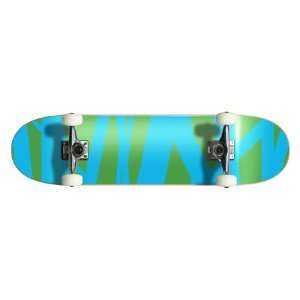 Blank Graphic Skateboard Complete Deck pro maple 7.75 Straps Blue