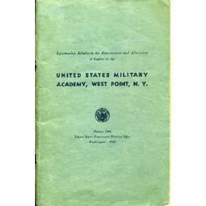   Cadets to the U.s. Military Academy, West Point War Department Books