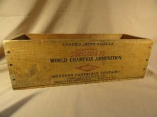 Vintage Western Cartridge Company Wooden Ammo Box 410 ga.  