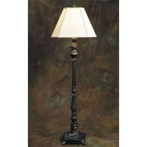  Fieldstone finished floor lamp with silk shantung shade 