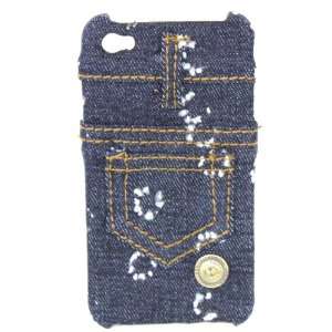  Blue Jeans Design Fabric Case for Apple Iphone 4 / 4G Snap 