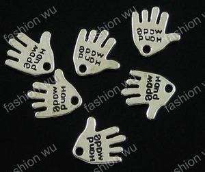 Lot 200Pcs Beautiful “hand made ”hand Charms 13*11MM1  