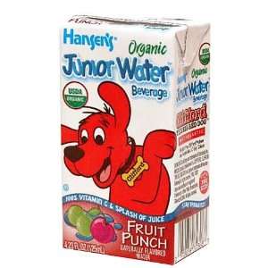 Hansens Beverage Organic Junior Water Fruit Punch, 4.23 oz Boxes, 44 