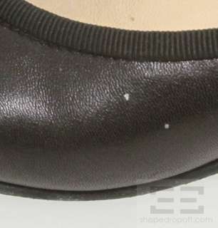 Chanel Black Leather & Patent Monogram Cap Toe Flats Size 36.5  