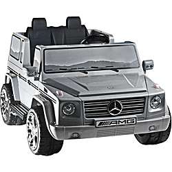 Two seater Silver 12V Mercedes Benz G55 AMG Ride on  