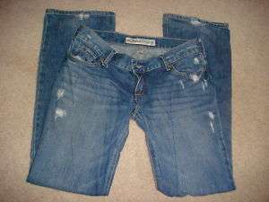 HOLLISTER jr girls blue denim jeans Venice Boot SZ 3S  