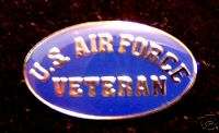Patriotic Tie Hat Lapel Pin U.S. Air Force Veteran #R9F  