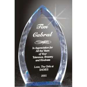  Oval Acrylic Award Pointed Top (Large)