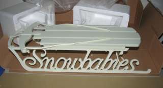   Box NiB NOS Dept 56 Snowbabies Large Display Sled 19 1/2 Long Metal